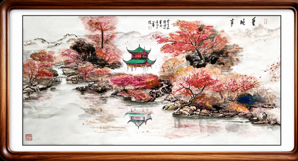 中国实力派山水画家-钟国明，作品【爱晚亭】又斩获殊荣-特等